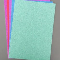 Craft Glitter Card A4 Assd Colours 10pk