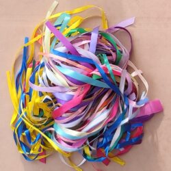 Ribbons Assd designs and lenghts 100g