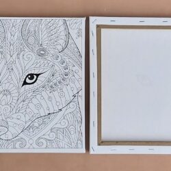 Colour Your Own Canvas Fox 30cm x 30cm