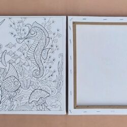 Colour Your Own Canvas Sea Life 30cm x 30cm