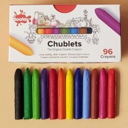 Chublets Wax Crayons - Assorted Colours - 96 pack